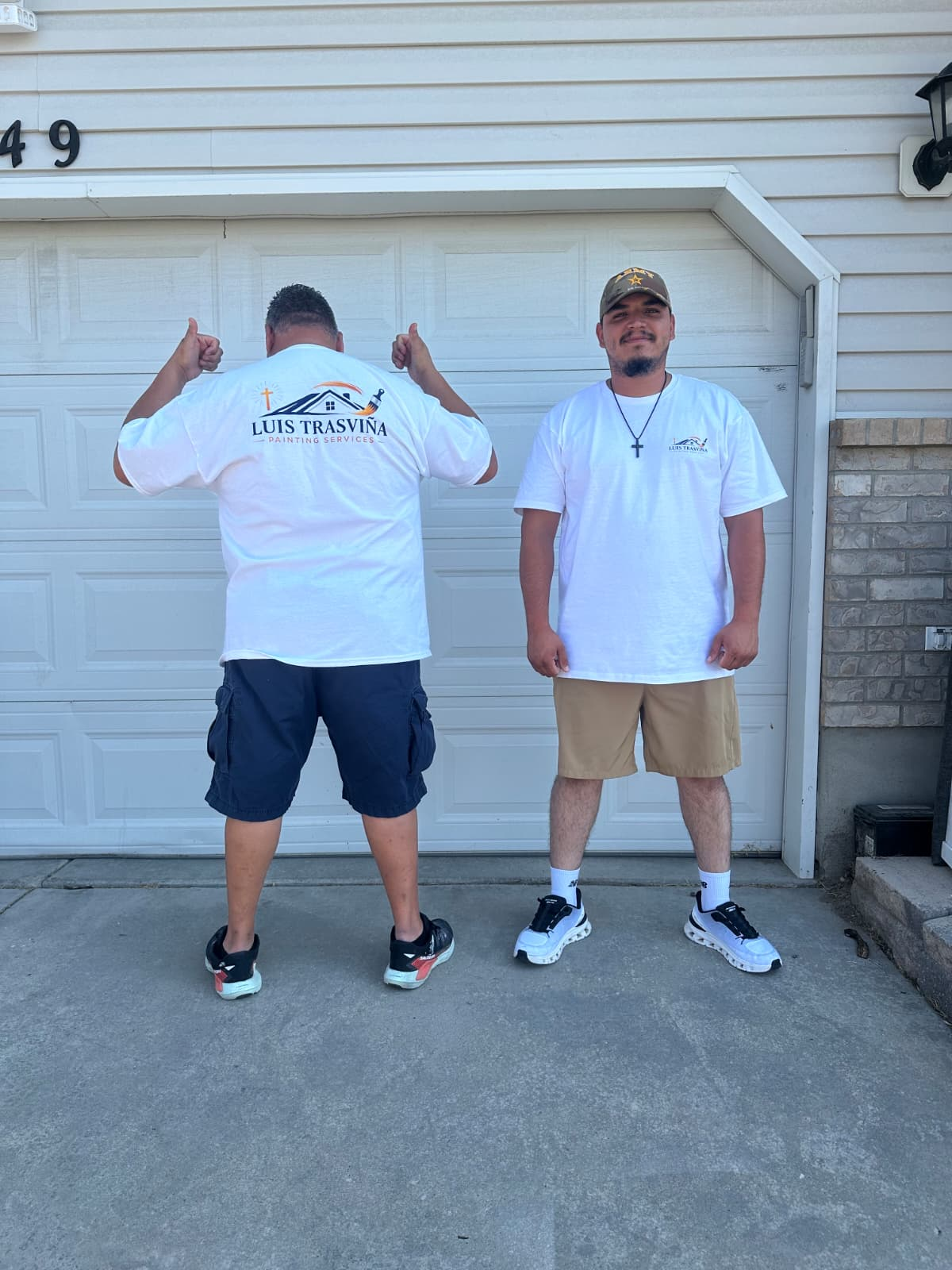 Luis Trasviña Painting Services branded crew shirts